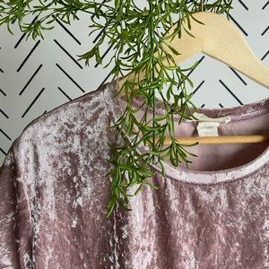 Pink Velvet Crop Top